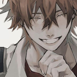 a brown haired boy laughing. jack's eyes are brown, but his eyes are closed in the photo